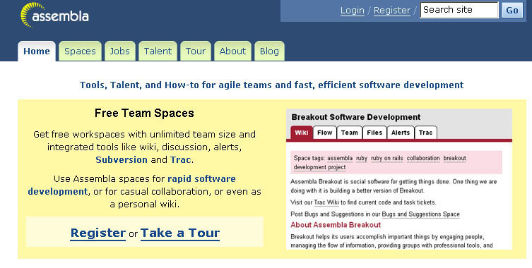 무료 개발 지원 사이트 SVN+TRAC+WIKI / assembla.com